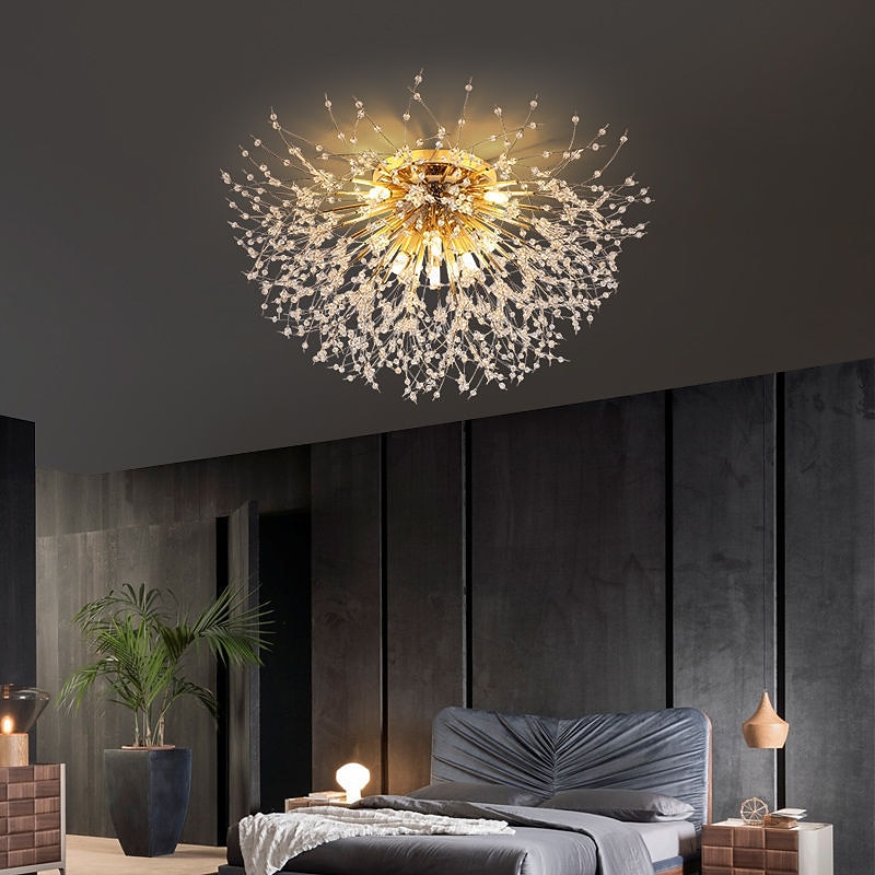 54/55/56/58 cm Firework Design Flush Ceiling Light LED Metal Modern Style Floral Style Geometrical Electroplated Nordic Style 220-240V2