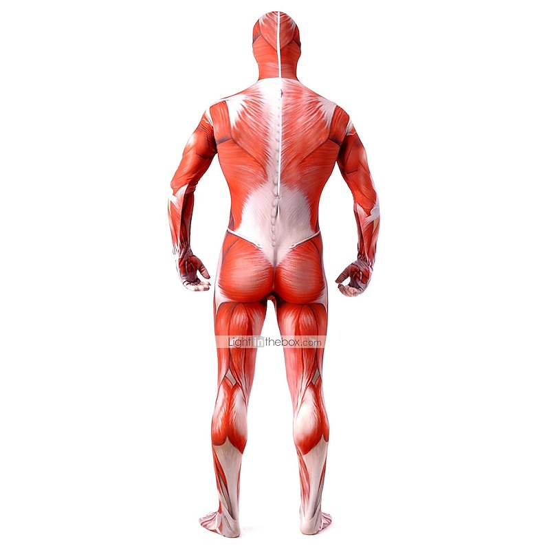 Eren Yeager Cosplay Costume Skin Suit Bodysuits Men's  Muscle Suits Scary Costume Onesie Zentai Catsuit Carnival Halloween2