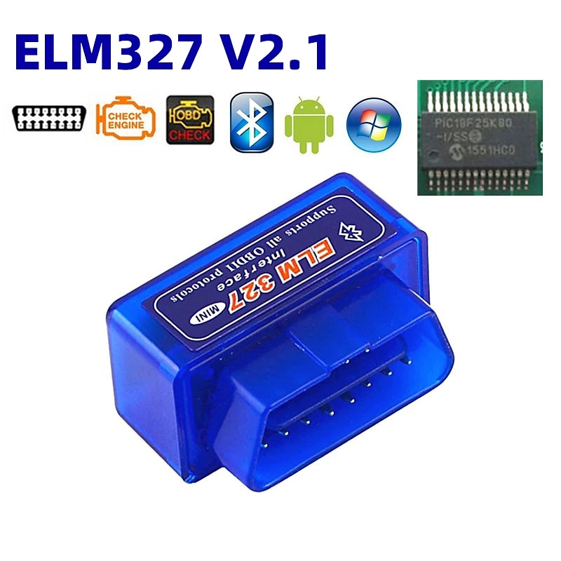 Elm327 Bluetooth Car Code Reader OBD2 V2.1 Mini OBD 2 Car Diagnostic-Tool Scanner Elm327 OBDII Adapter Auto Engine Diagnostic Tool