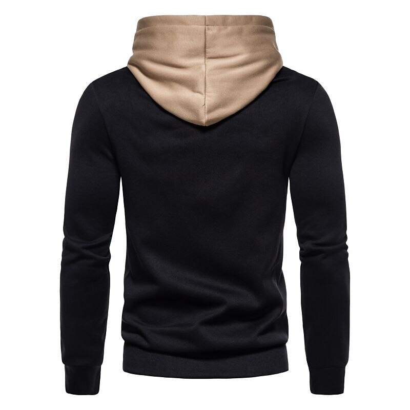 Men's Plus Size Hoodie Big and Tall Color Block Hooded Long Sleeve Fall & Winter Designer Sportswear Casual Big and Tall Casual Daily Tops2