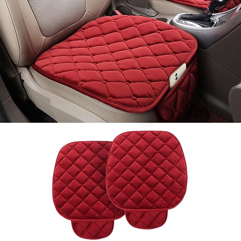 Seat Cover for Car 2 Pack Car Front Seat Protector Universal Seat Cushion for Most Cars Vehicles SUVs and More Soft Comfort Car Interior Accessories for Men Women