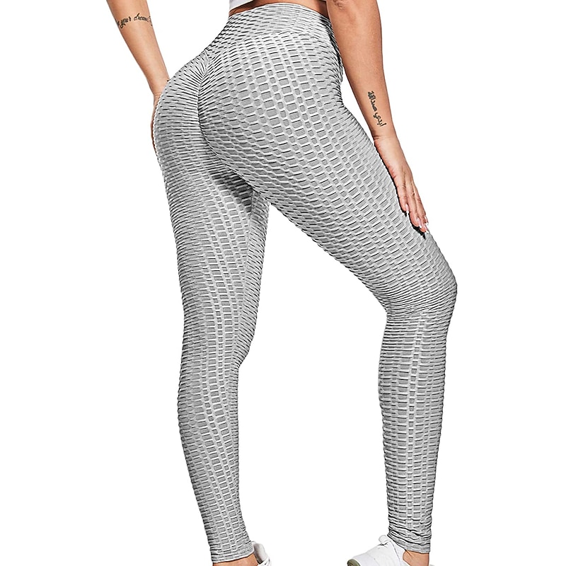 Bubble Butt Leggings High Waisted Running Yoga Pants for Women,Butt Lift Scrunch Workout Leggings Tiktok black gray green red S M L XL XXL2