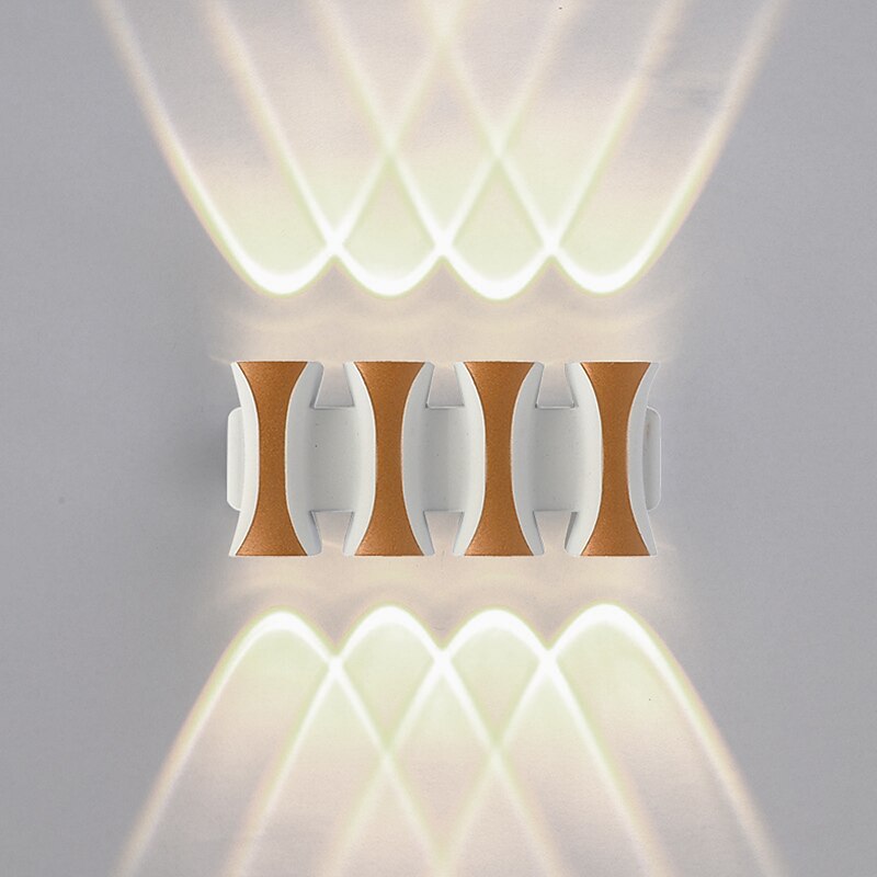 Lightinthebox Multi Head Column Waterproof Led Wall Lamp 4W 6W 8W Modern Outdoor Porch Lamp  Outdoor Wall Lamp 3000K Warm White 4000K Natural Light  Apply to Doorway Corridor Garage AC100-240V4