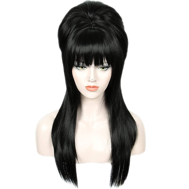 Medieval Wig Cosplay  Wig Wavy Middle Part Wig As Shown Synthetic Hair for Women Black Halloween Wigs2