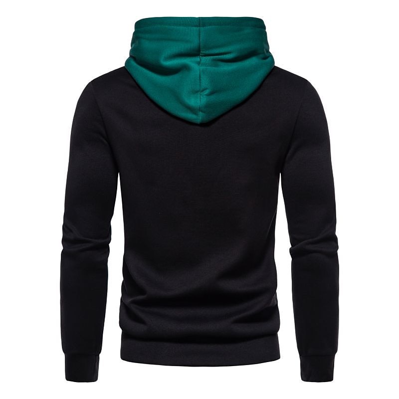 Men's Plus Size Hoodie Big and Tall Color Block Hooded Long Sleeve Fall & Winter Designer Sportswear Casual Big and Tall Casual Daily Tops4