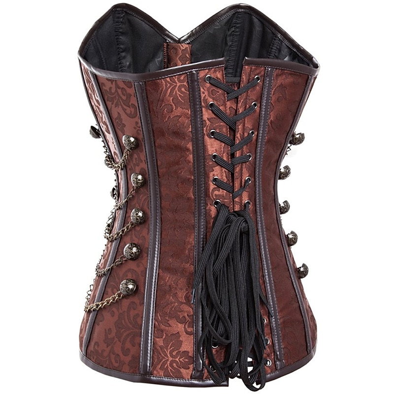 Medieval Steampunk 18th Century Corset Masquerade Pirate Fancy Dress Women's Halloween Carnival Masquerade Party Halloween Adults' Corset3