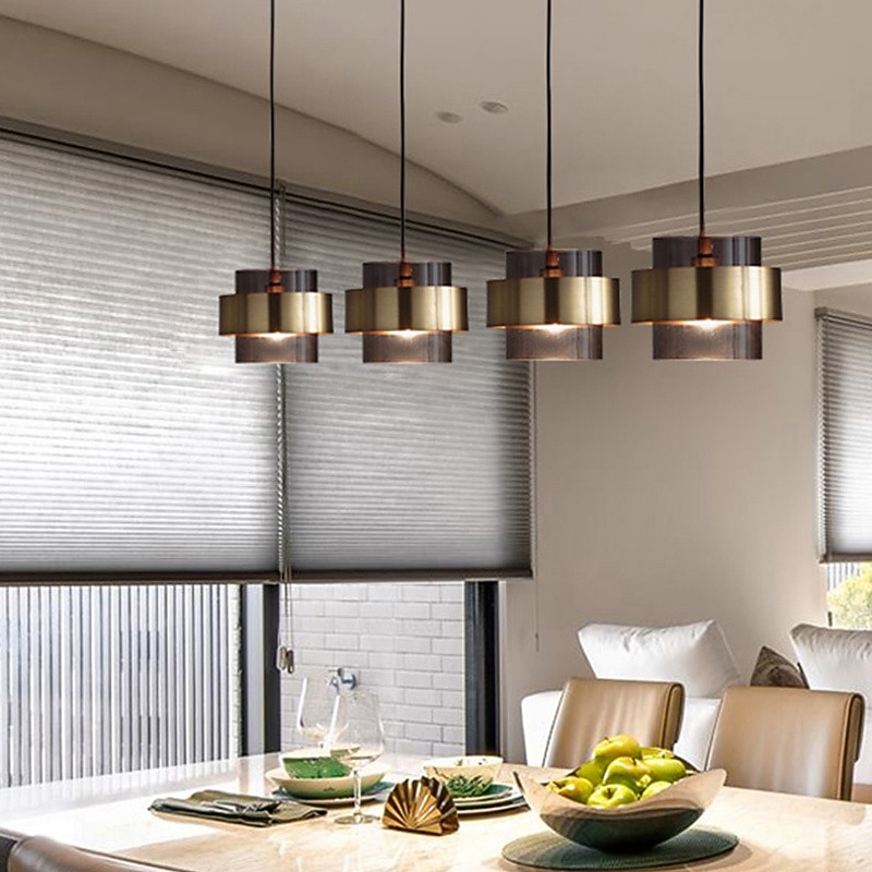 18 cm LED Pendant Light Single Design Metal Modern Style Cylinder Painted Finishes Modern Nordic Style 220-240V