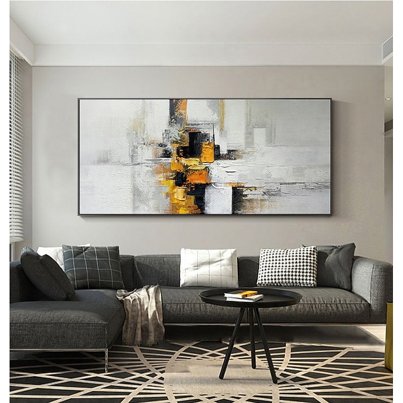 Handmade Oil Painting Canvas Wall Art Decoration Palette Knife Painting Colorful Abstraction for Home Decor Rolled Frameless Unstretched Painting