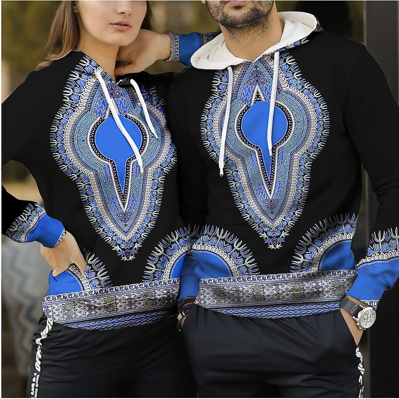 American Indian African Dashiki Hoodie Harajuku Graphic Kawaii For Men's Women's Adults' Halloween 3D Print Vacation Halloween