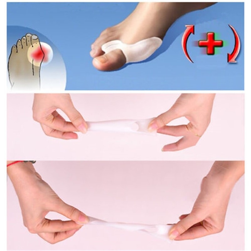 Unisex Toe Hallux Valgus Silicone Bunion Splint Thumb Corrector Toe Separator Toe Bending Orthosis Relief Pain Pedicure Feet Silicone Orthosi Care Tool4