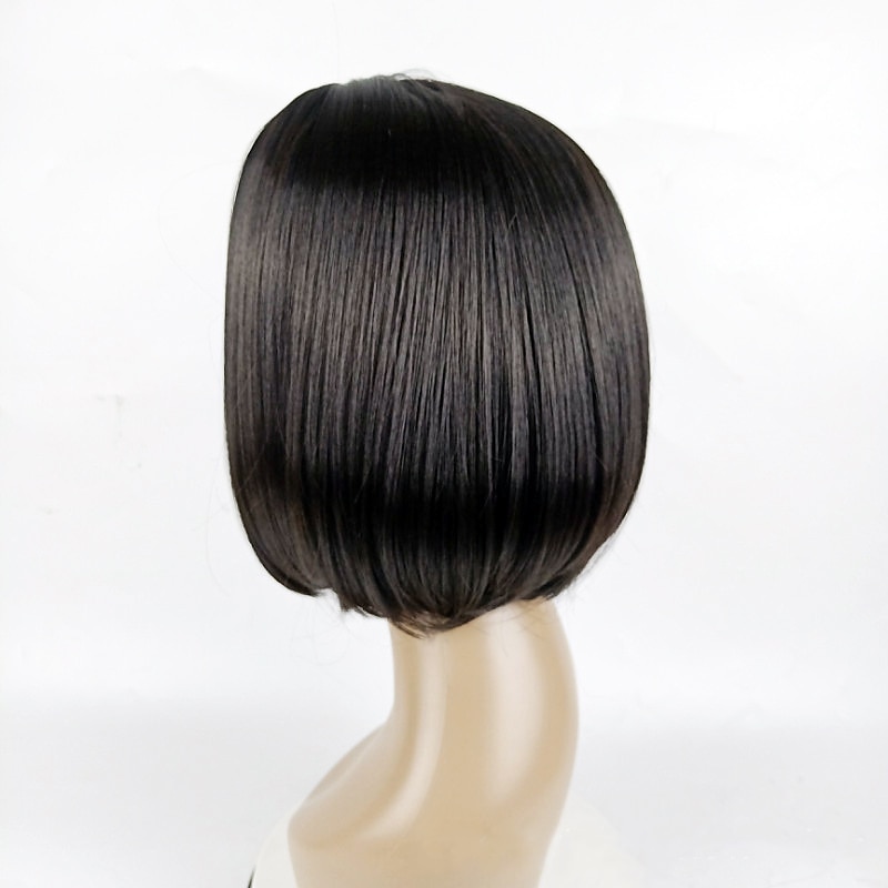 Black Wigs for Women Synthetic Wig Straight Matte Bob Wig Short Natural Black Synthetic Hair Wigs 6 Inch Christmas Party Wigs4