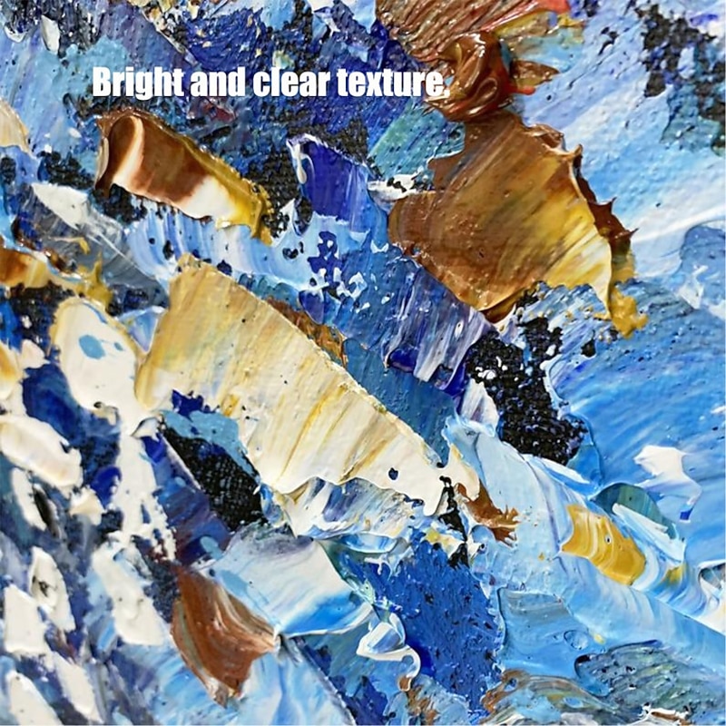 Oil Painting Handmade Hand Painted Wall Art Abstract Plant Floral Blue Lavender  Home Decoration Decor Rolled Canvas No Frame Unstretched4