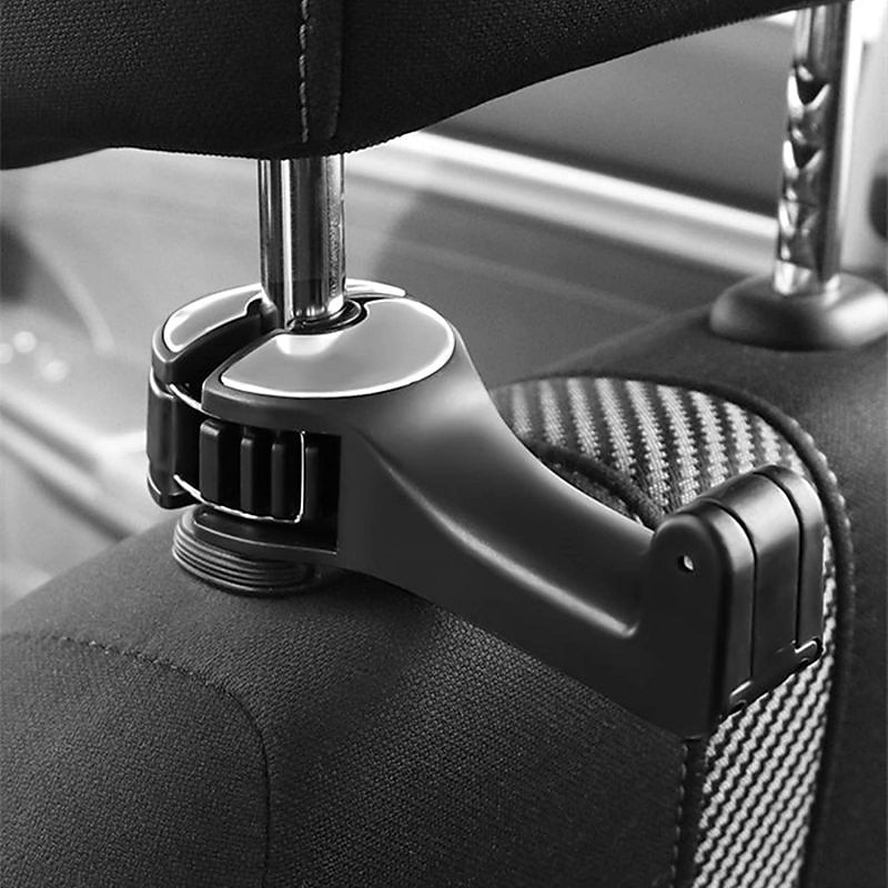 2PCS 2 in 1 Car Seat Hooks for Purses and Bags with Phone Holder Automative Headrest Purse Handbag Holder Hangers Organizers Falling Resistance Quietness and Universal Fit2