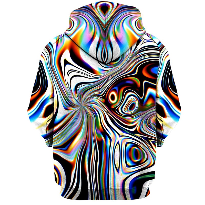 Men's Abstract Graphic Prints Hoodie Hoodies Sweatshirt Streetwear Casual Long Sleeve Hooded Daily Sports Black And White Zipper Print Spring &  Fall Designer2