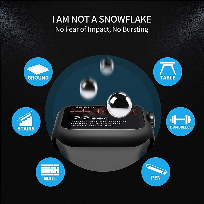 [2 pack] Case for Apple Watch Series 6/SE/5/4 /3/2/1 44mm 42mm 40mm 38mm Tempered Glass Screen Protector, Hard PC Ultra-thin Bumper HD Clear Film Full Coverage Cover Black4