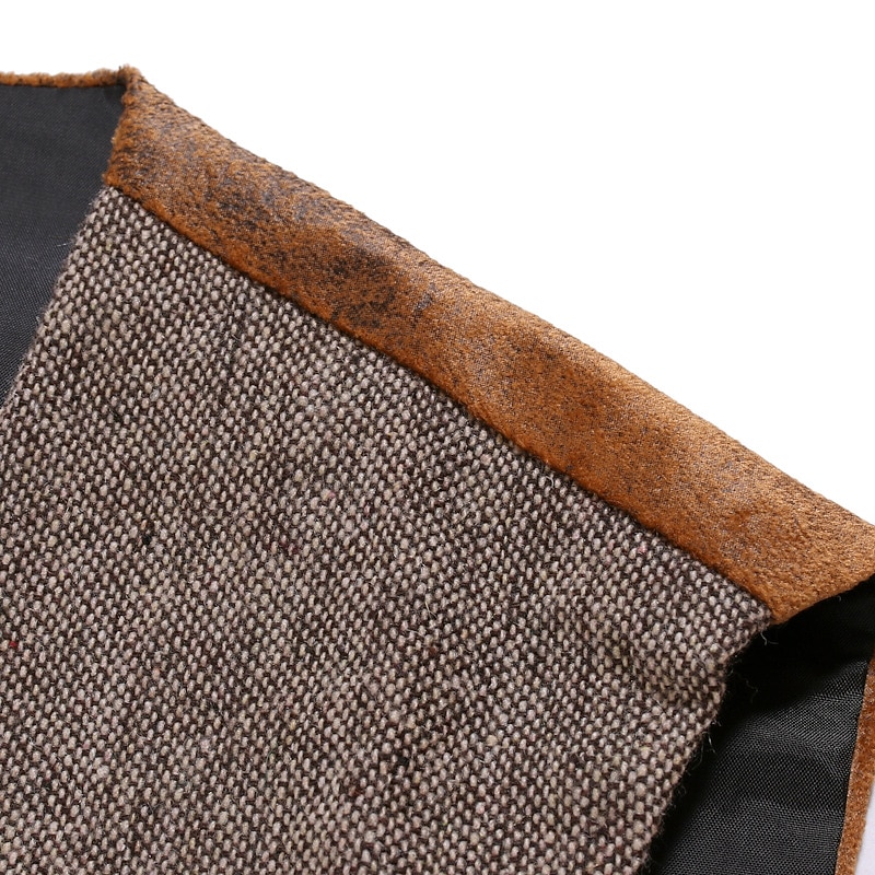 Men's Western Vest Waistcoat Outdoor Party / Evening Camping & Hiking Festival Vintage Casual Polyester Solid Colored Single Breasted One-button V Neck Slim Black Brown Light Grey Vest3