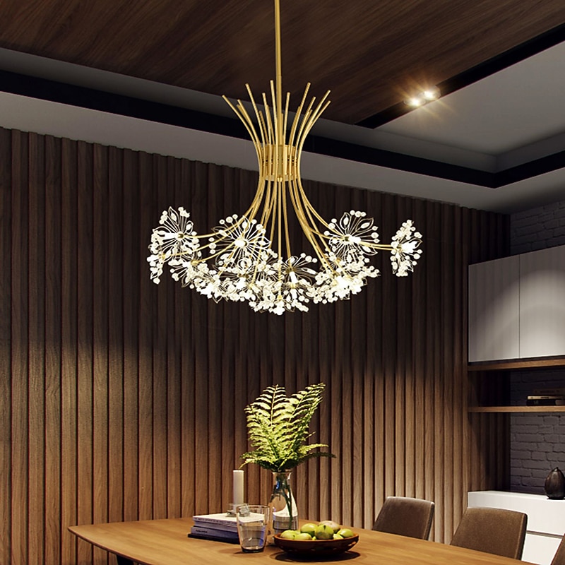 68 cm Pendant Light LED Sputnik Design Chandelier Metal Sputnik Painted Finishes Nordic Style 220-240V Flower Design2