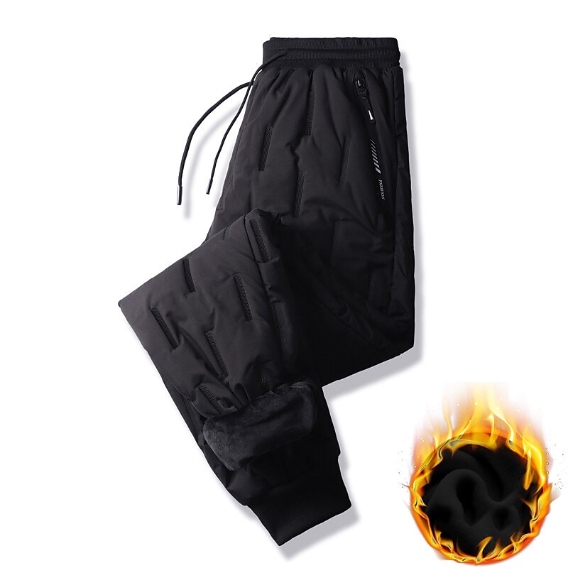 Men's Hiking Down Pants Fleece Lined Pants Work Pants Trousers Winter Outdoor Water Repellent Thermal Warm Windproof Wear Resistance Lightweight Bottoms Fishing Climbing Skiing Snowboard3