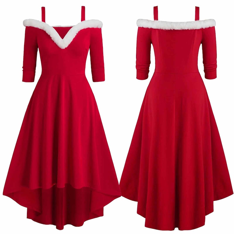 Santa Suit Santa Claus Cosplay Costume Outfits Christmas Dress Vacation Dress Women's Christmas Special Dailywear Adults' Christmas Carnival Masquerade Christmas Dress3