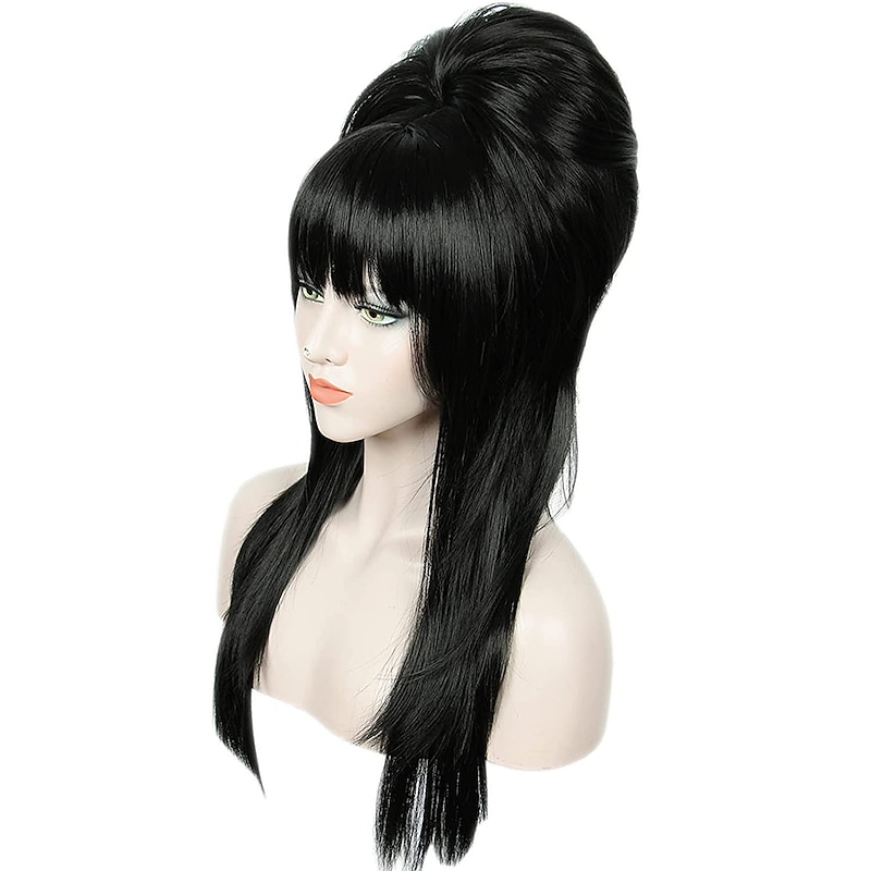Medieval Wig Cosplay  Wig Wavy Middle Part Wig As Shown Synthetic Hair for Women Black Halloween Wigs3