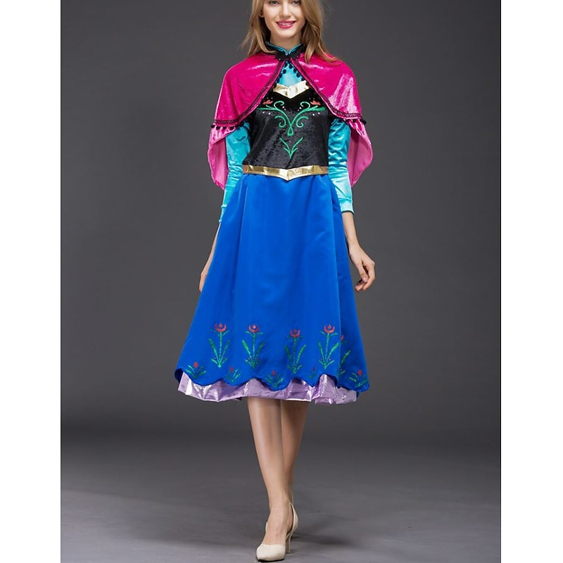 Anna Dress Outfits Masquerade Christmas Cute Party Movie Cosplay for Women's Adults' Carnival Masquerade2