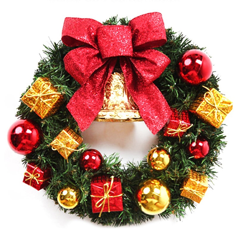 Christmas Wreath Outdoor for Front Door Winter Wreath Window Wall Decoration With Bow Christmas Decoration Door Hanging Rattan Ornament Garland Xmas Decorations for Home3