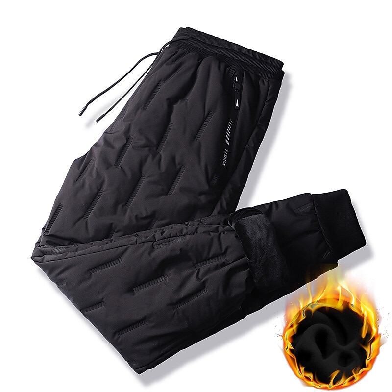 Men's Hiking Down Pants Fleece Lined Pants Work Pants Trousers Winter Outdoor Water Repellent Thermal Warm Windproof Wear Resistance Lightweight Bottoms Fishing Climbing Skiing Snowboard2