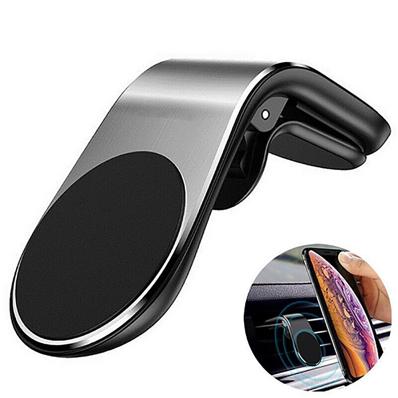 Metal Magnetic Car Phone Holder Mini Air Vent Clip Mount Magnet Mobile Stand For iPhone XS Max 11Pro Xiaomi SAMSUNG Galaxy Note10 Smartphones - Main Image