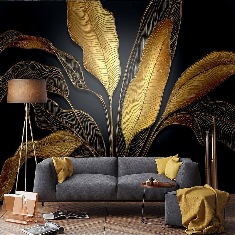 Cool Wallpapers Beautiful Nature Wallpaper Wall Mural Wall Sticker Self-adhesive Dazzling Golden PVC/Vinyl Suitable For Living Room Bedroom Restaurant Hotel Wall Decoration Art Home Decor3