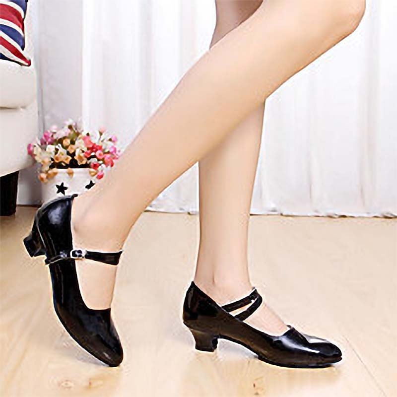 Women's Silver Metallic Ballroom Dance Shoes, Mary Jane Strap Low Kitten Heel Pumps for Graceful Dancing3