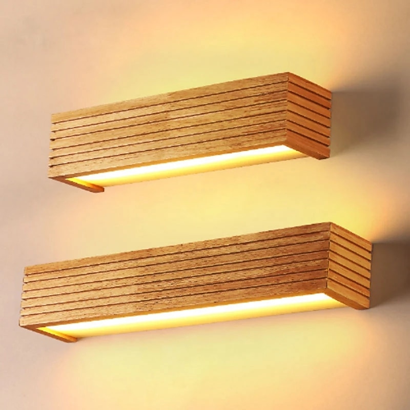 Lightinthebox Modern Wood Wall Lights LED Bathroom Mirror Wall Lamp Hallway Wandlamp Bed Light Nordic Home Wall Sconce Lights4