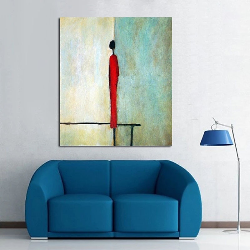 Oil Painting Handmade Hand Painted Wall Art Modern Abstract Single Man Figure Home Decoration Decor Stretched Frame Ready to Hang4