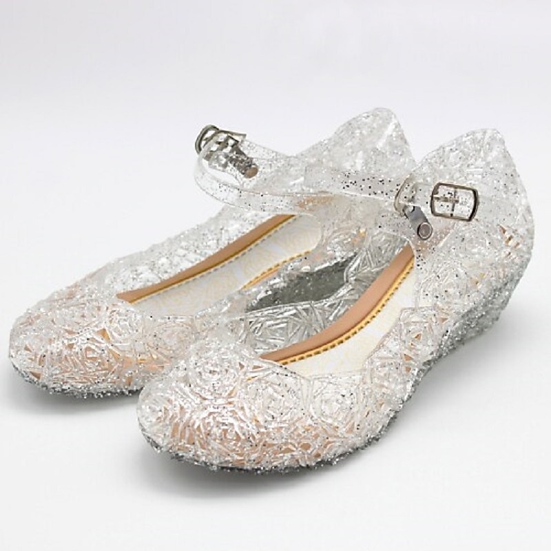 Frozen Princess Cinderella Elsa Masquerade Jelly Shoes Christmas Vintage Fashion Movie Cosplay for Girls' Kid's Carnival Masquerade3