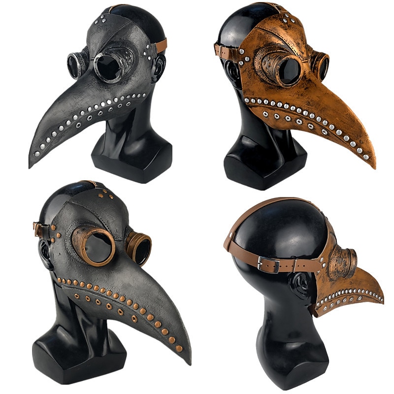 Retro Vintage Punk & Gothic Steampunk Mask Masquerade Plague Doctor Solid Color Fancy Dress Men's Women's Fantasy Steampunk Halloween Carnival Masquerade Party Adults' Mask All Seasons2