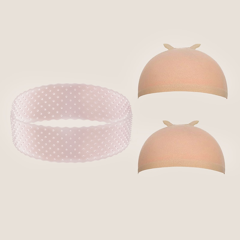 1pc Non-slip Wig Headband and 2pcs Wig Cap Wig Cap for Lace Front Wig Stocking Cap for Women  Wig Grip Band3