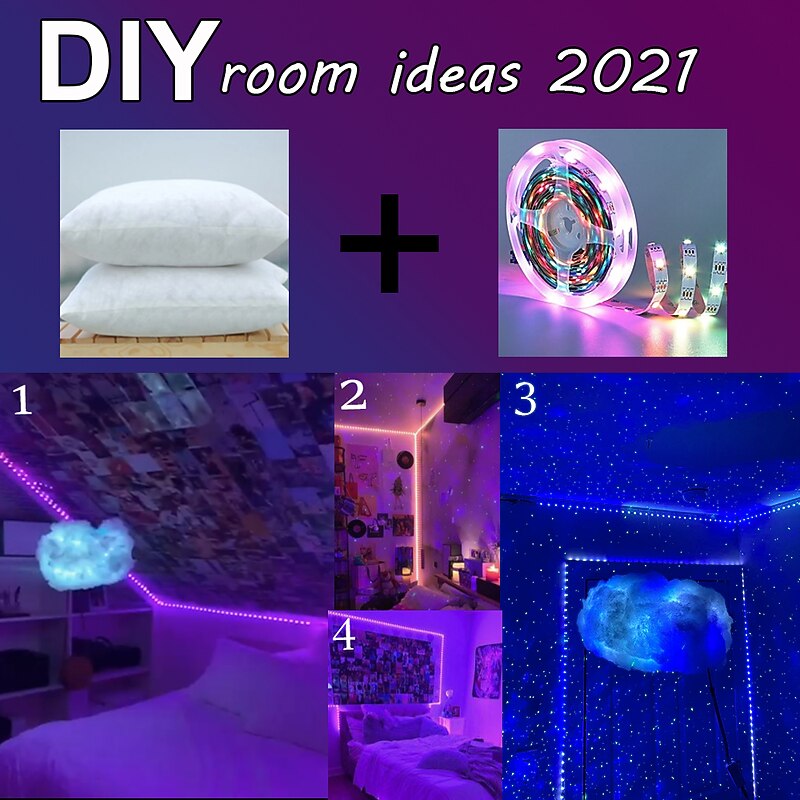 LED Strip Lights 65.6Ft-20M Color Changing LED Light Strips with Music Sync Remote Built-in Mic Bluetooth App Control RGB LED Lights for Bedroom Party Kitchen TV Home4