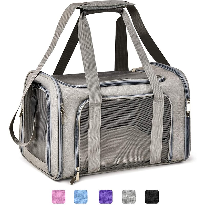 Pet Carrier Airline Approved Pet Carrier Dog Carriers for Small Dogs, Cat Carriers for Medium Cats Small Cats, Small Pet Carrier Small Dog Carrier Airline Approved Dog Cat Pet Travel （50cm*34cm*34CM）
