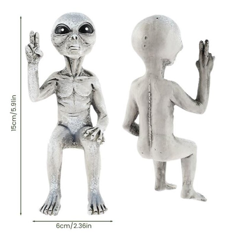 Garden Decoration Outer Space Alien Statue Martians Garden Figurine Set Garden Decoration Outdoor Jardineria Decoracion2