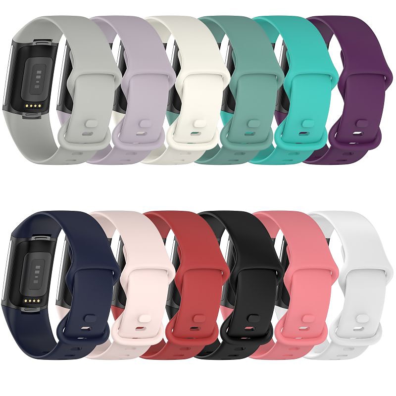 Watch Band for Fitbit Charge 5 Silicone Replacement  Strap Soft Breathable Wristband