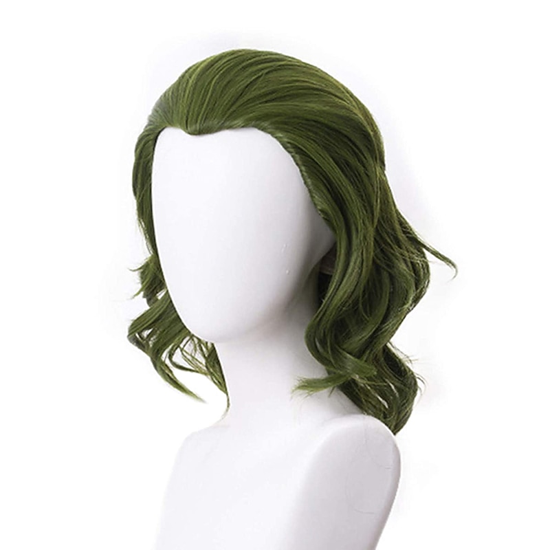 Clown Wig Green Wigs For Cosplay  Wig Mens Boys Short Wavy Hair Wig For Party Halloween Wigs St.Patrick's Day Wigs4