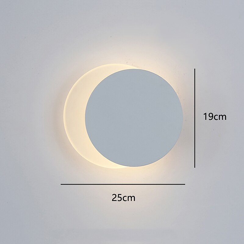 Lightinthebox 1-Light 25cm LED Wall Light Eye Protection Modern Simplicity Nordic Style Acrylic Wall Lamps Dining Room Office Aluminum Wall Light 110-120V 220-240V3