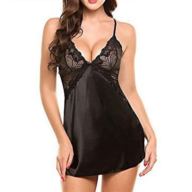 Women's Valentine Night Dress Sexy Lingerie Lace Babydoll Slips Nightwear Home Solid Colored Soft Sweet Light Blue Pink Strap Winter Home Outfits Date Night Outfit4