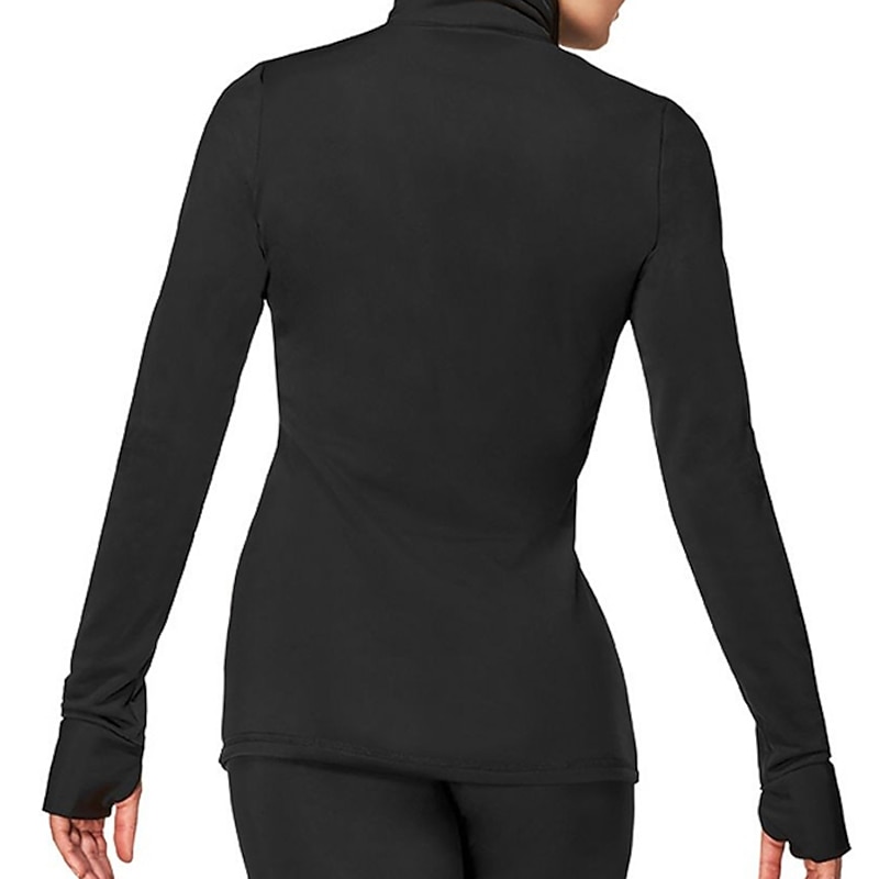 Figure Skating Fleece Jacket Women's Girls' Ice Skating Jacket Outfits Top Black Red Blue Thumbhole Fleece Spandex High Elasticity Training Practice Competition Skating Wear Thermal Warm Handmade2