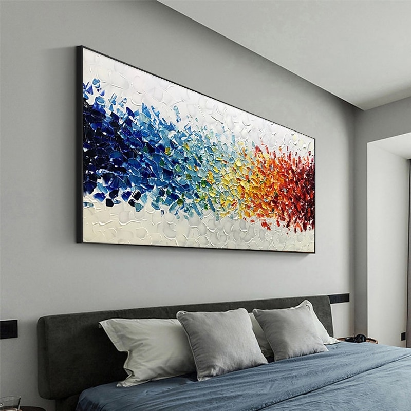 Oil Painting Handmade Hand Painted Wall Art Abstract Art Red Blue Fantasy  Home Decoration Decor Rolled Canvas No Frame Unstretched3