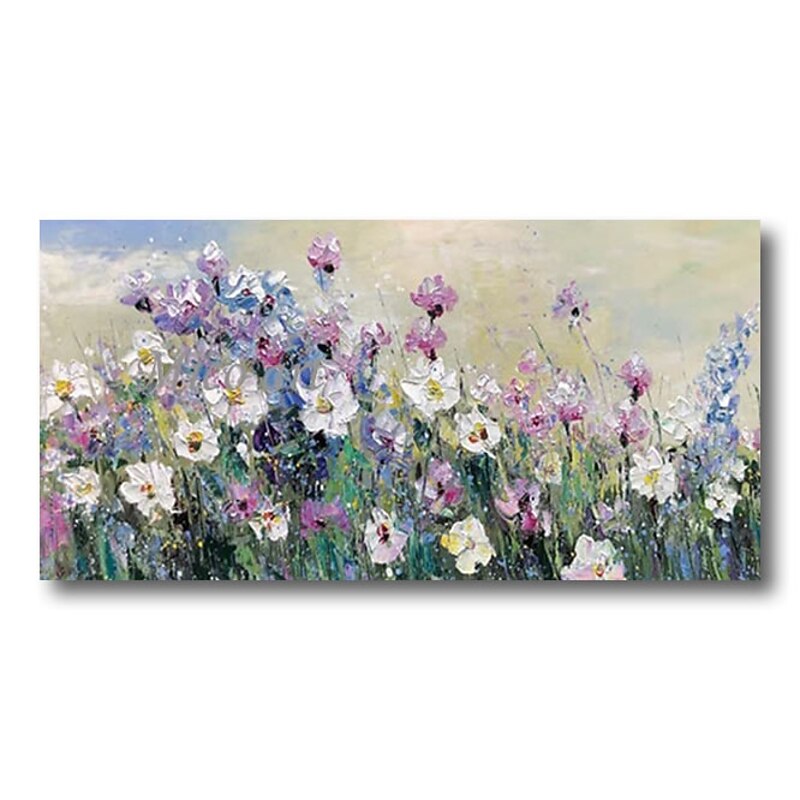Oil Painting Handmade Hand Painted Wall Art Modern Flowers Blossom Purple Fields Home Decoration Decor Rolled Canvas No Frame Unstretched3
