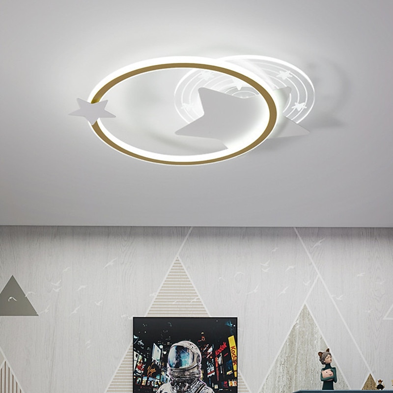 Round Star Ceiling Light Children's Room Lamp LED Bedroom Ceiling Lamp Nordic Living Room Lamp2