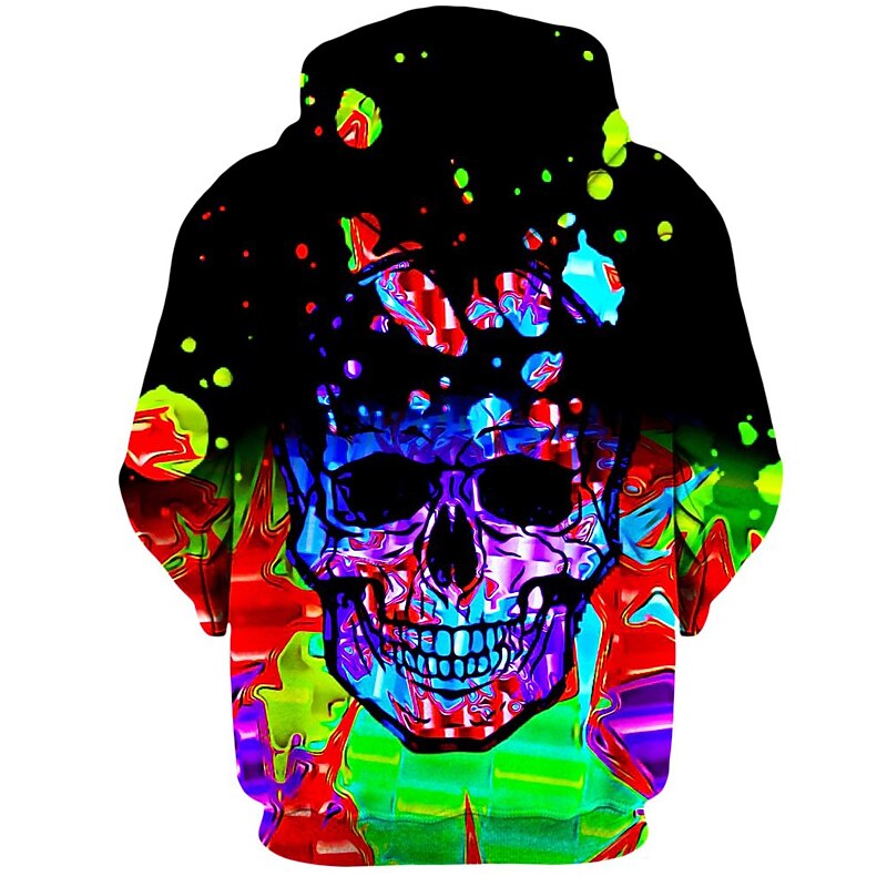 Men's Skull Graphic Prints Skeleton Hoodie Hoodies Sweatshirt Streetwear Casual Long Sleeve Hooded Daily Sports Green Zipper Print Spring &  Fall Designer2