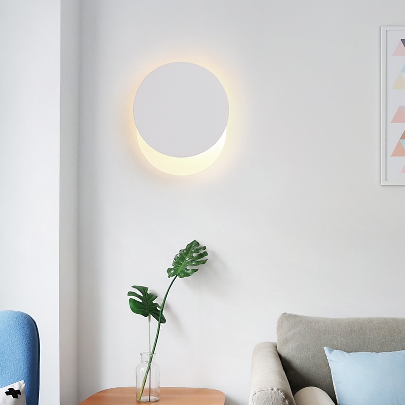 Lightinthebox 1-Light 25cm LED Wall Light Eye Protection Modern Simplicity Nordic Style Acrylic Wall Lamps Dining Room Office Aluminum Wall Light 110-120V 220-240V4
