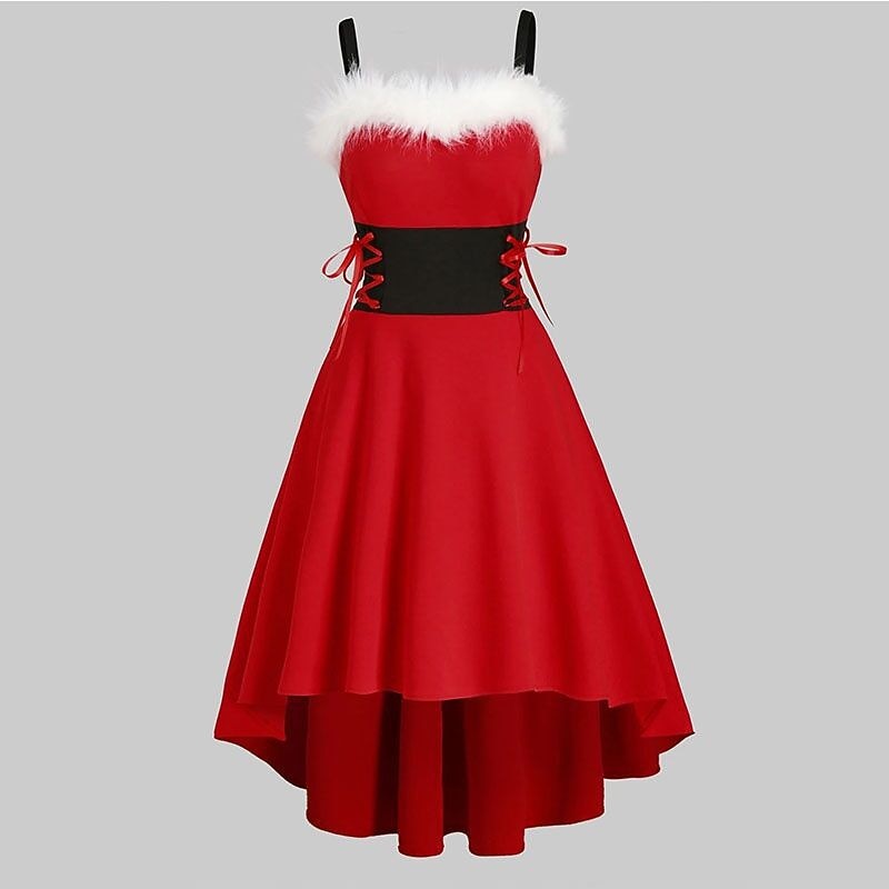 Santa Suit Santa Claus Cosplay Costume Christmas Dress Vacation Dress Women's Christmas Special Dailywear Adults' Christmas Carnival Masquerade Christmas Dress3