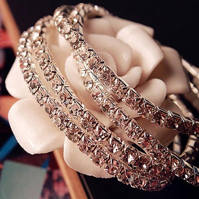 Crystal Stretch Bracelet Ladies Unique Design Fashion Jewelry Silver For Wedding Party Casual Daily Masquerade Engagement Party Silver Plated Imitation Diamond Various Collocation Schemes3